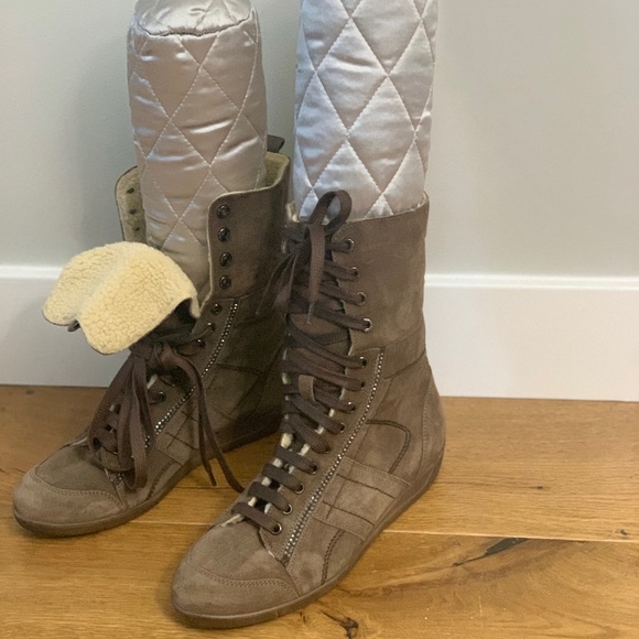 Brown Suede Ankle Boots - Picture 4 of 5